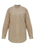 Issey Miyake Paper-Esque U button-up shirt - Neutrals