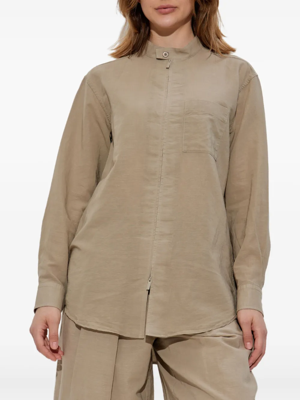 Issey Miyake Button-up blouse Beige