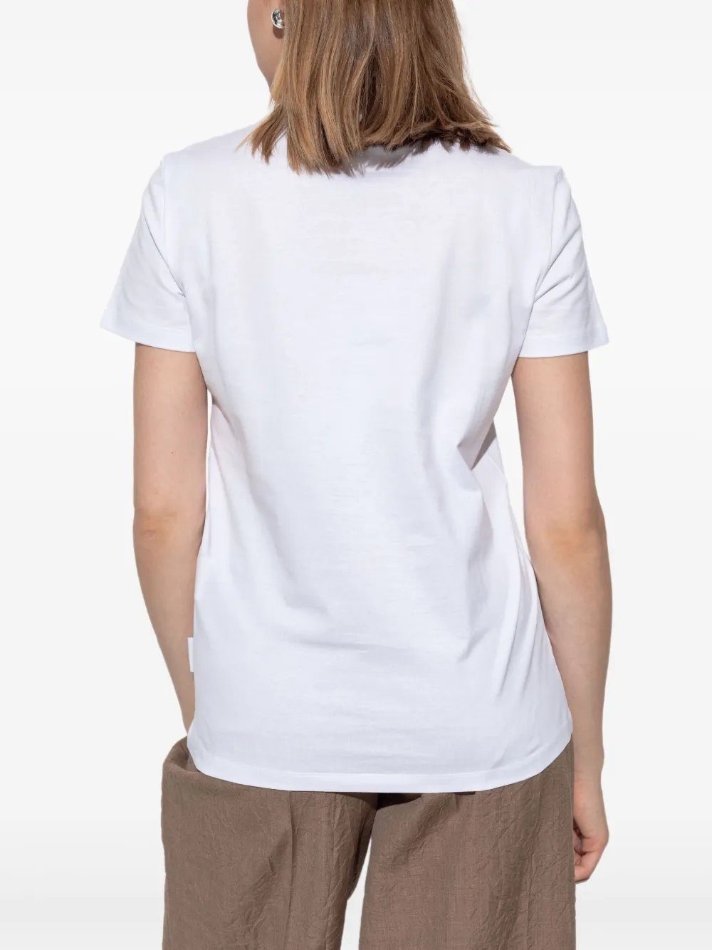 Max Mara T-shirt met logoprint Wit