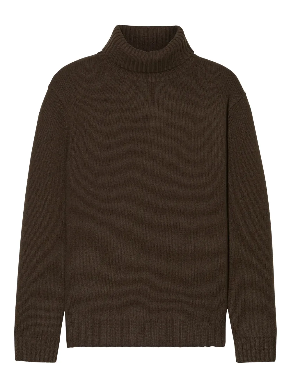 Closed Turtleneck Ribbed Sweater In Brown