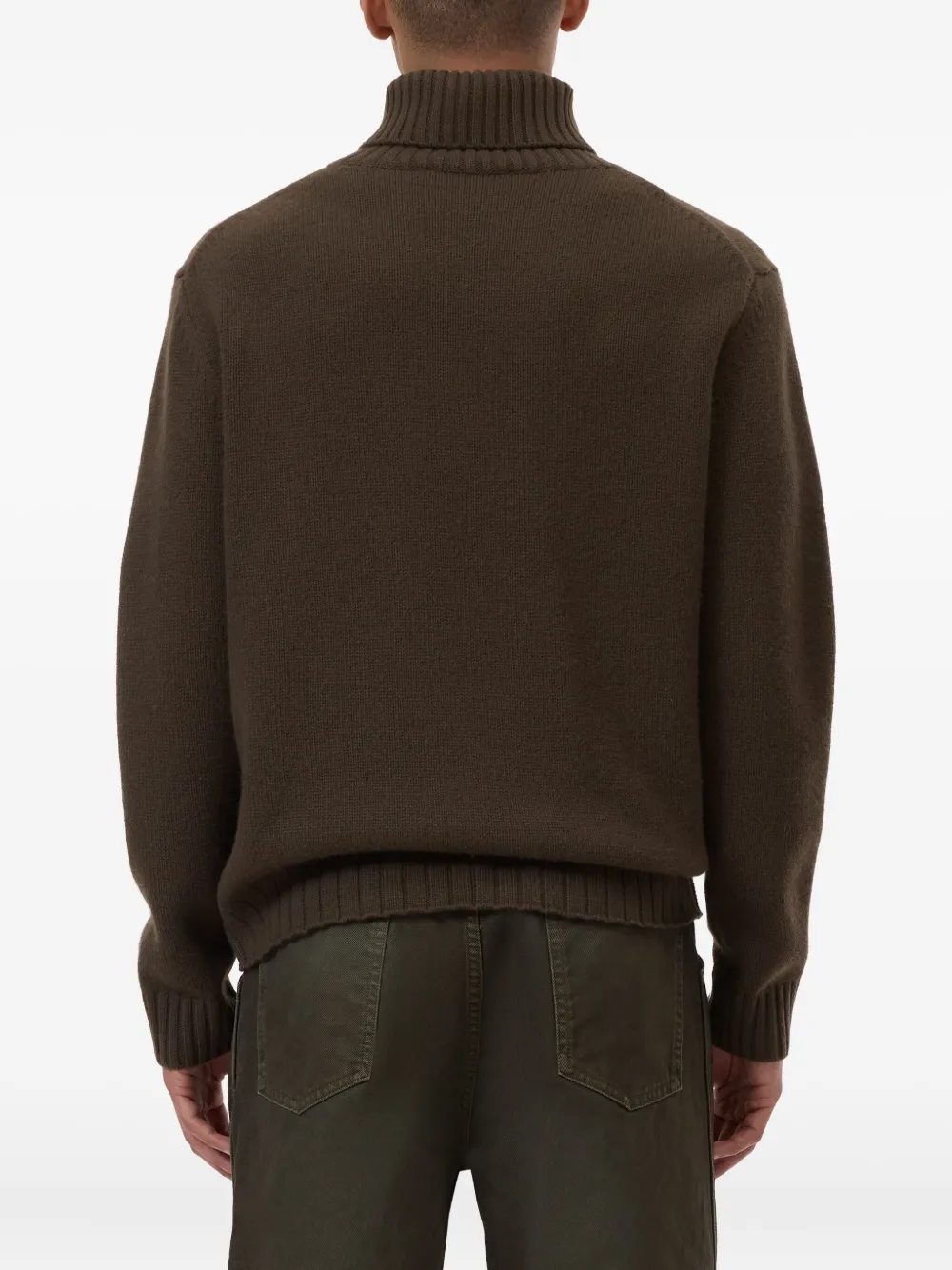 Closed Turtleneck Ribbed Sweater In Brown