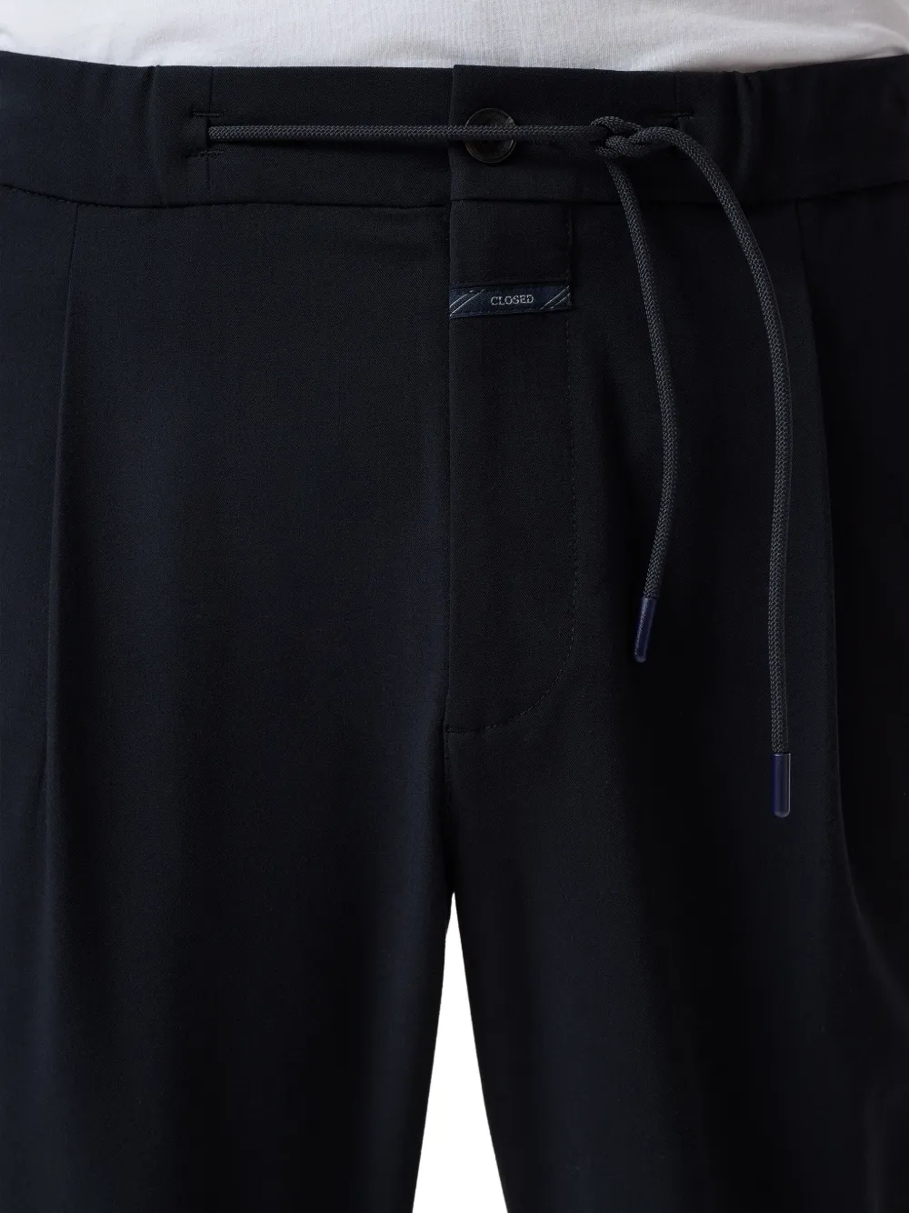 Closed Vigo broek met trekkoord Blauw
