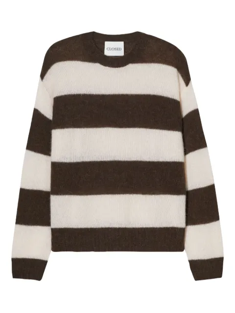 Closed striped crew-neck sweater