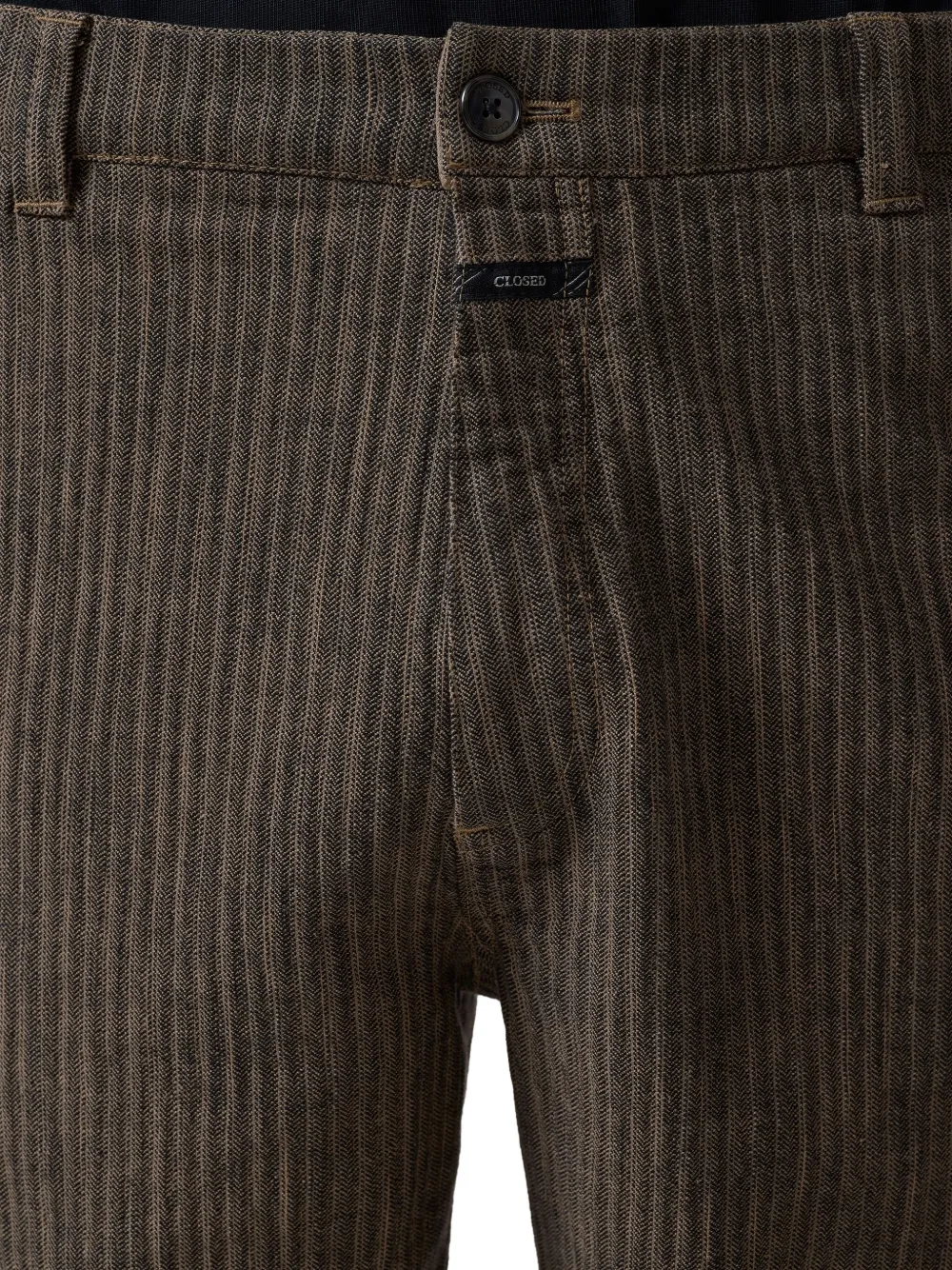 Closed Toledo broek met toelopende pijpen Bruin