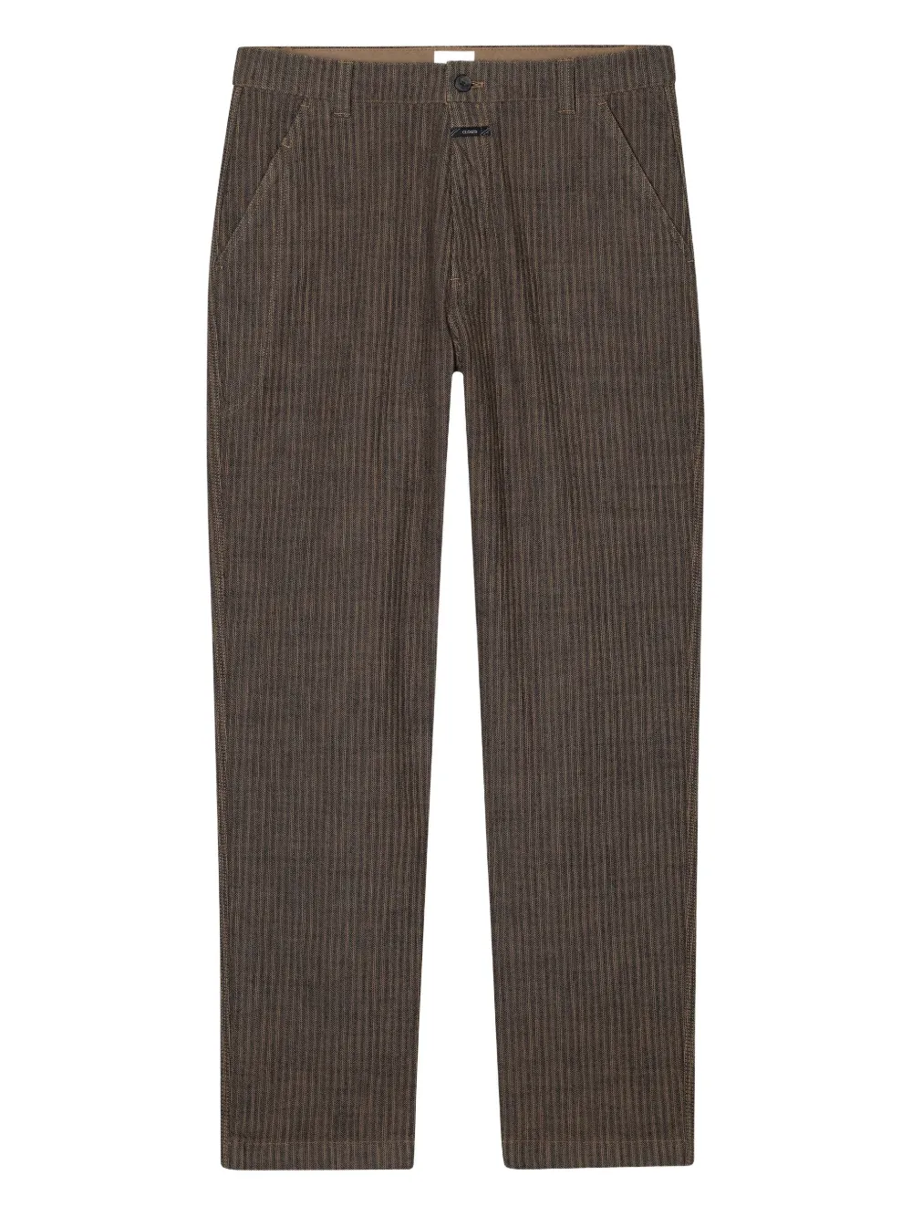 Closed Toledo broek met toelopende pijpen Bruin