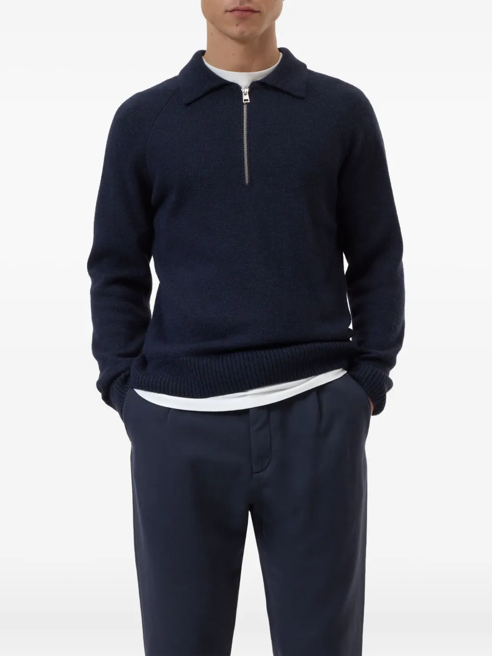 Closed Trui met halve rits Blauw