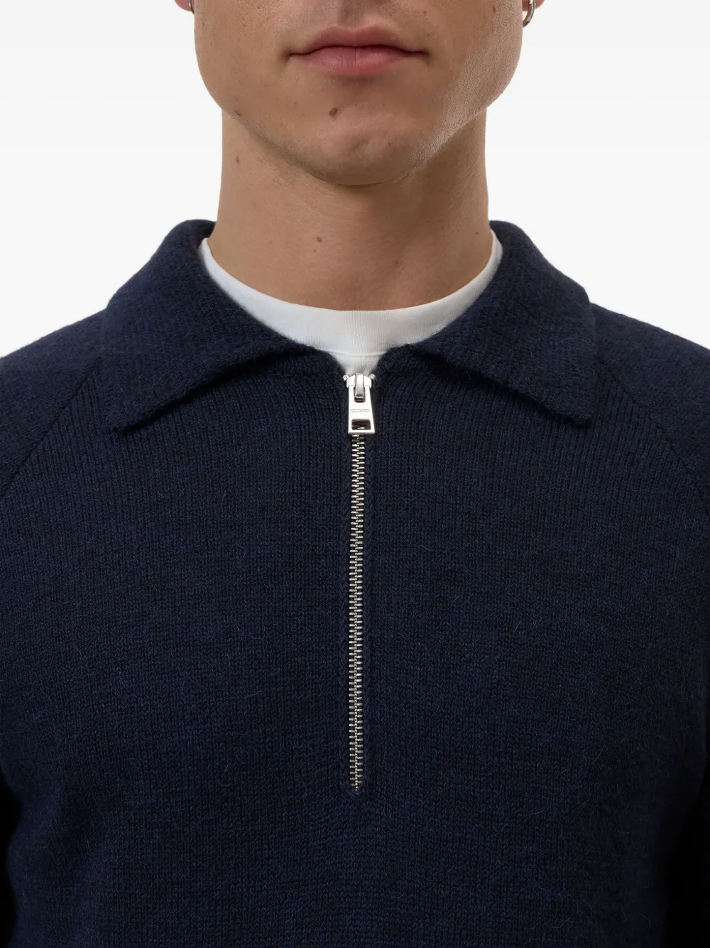 Closed Trui met halve rits Blauw