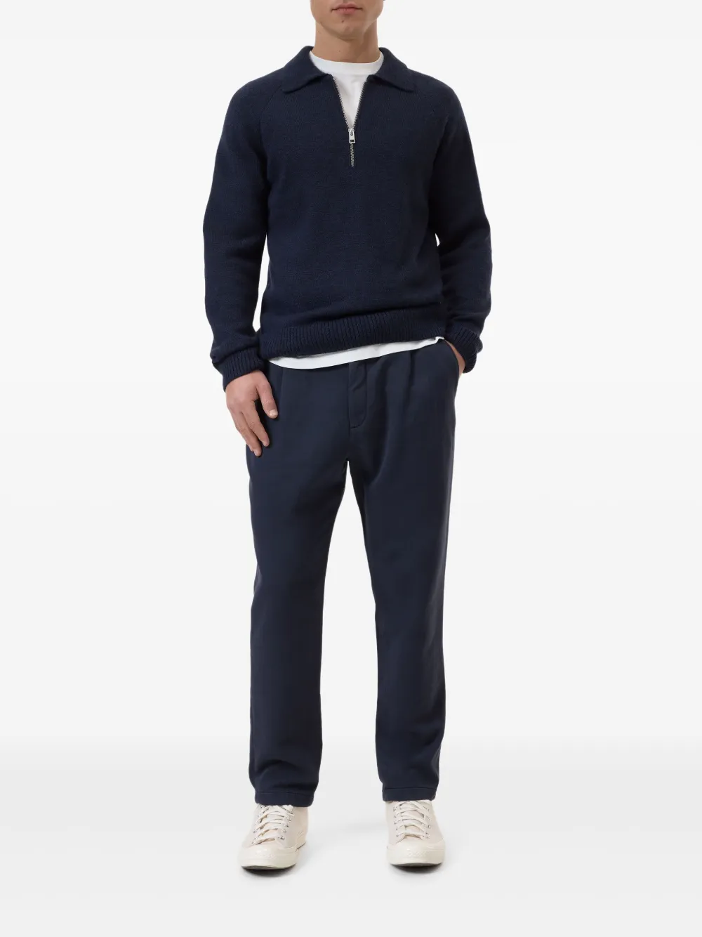 Closed Trui met halve rits Blauw