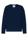 Closed ribbed crew-neck sweater - Blue