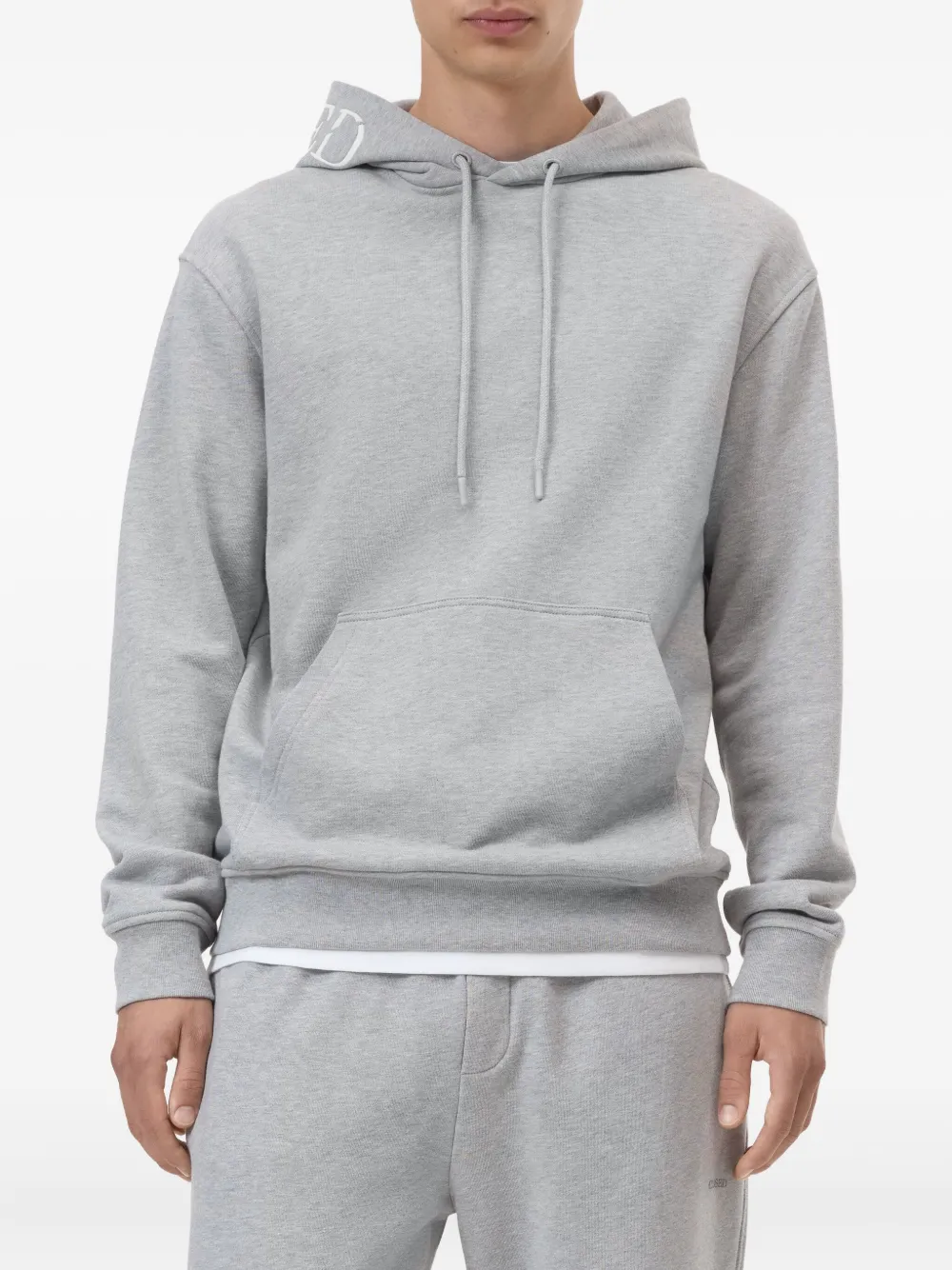Closed logo-embroidered hoodie Grijs