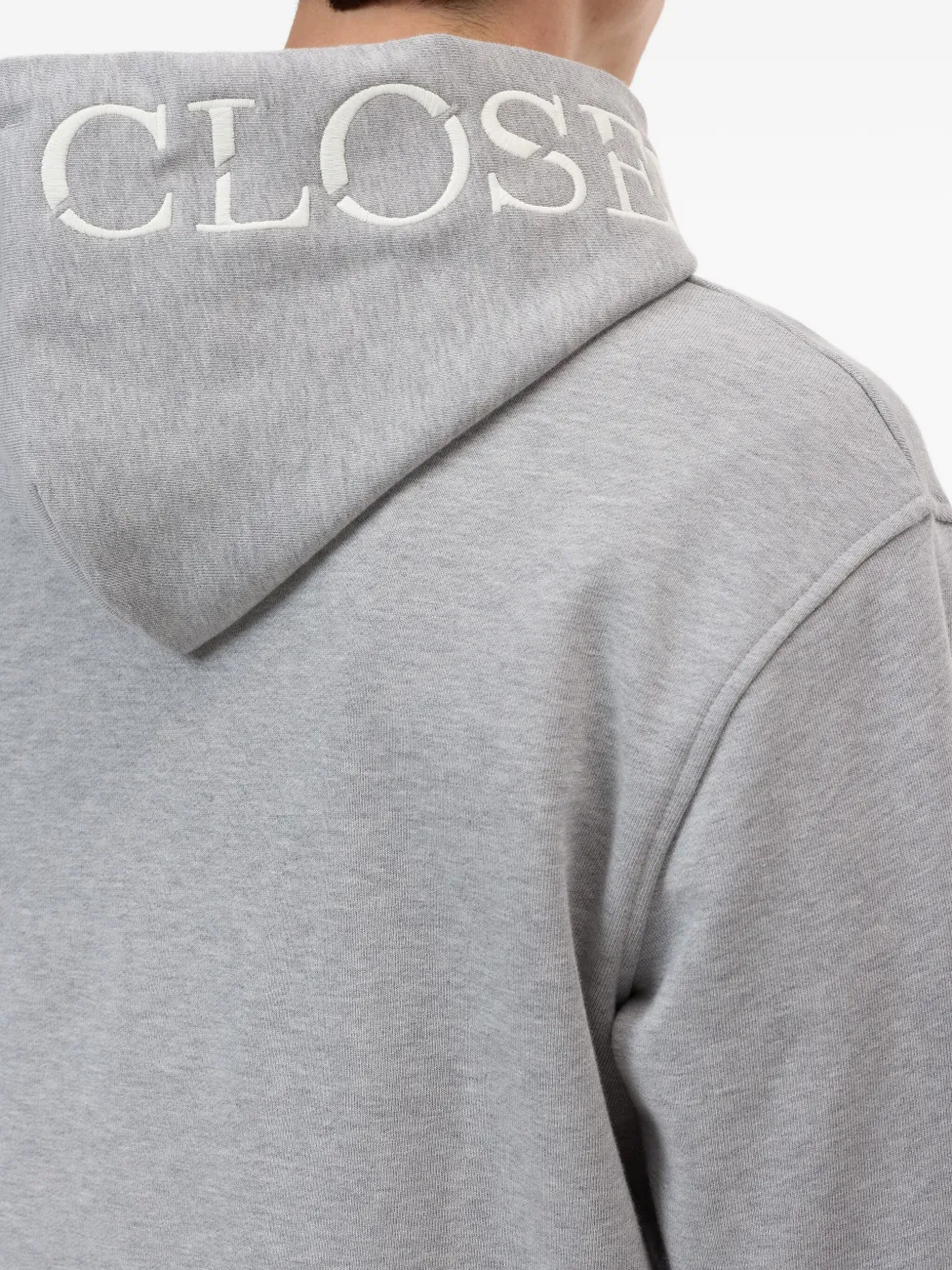 Closed logo-embroidered hoodie Grijs