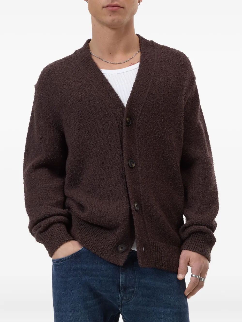 Closed Button-up vest Bruin