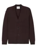 Closed button-up textured cardigan - Brown
