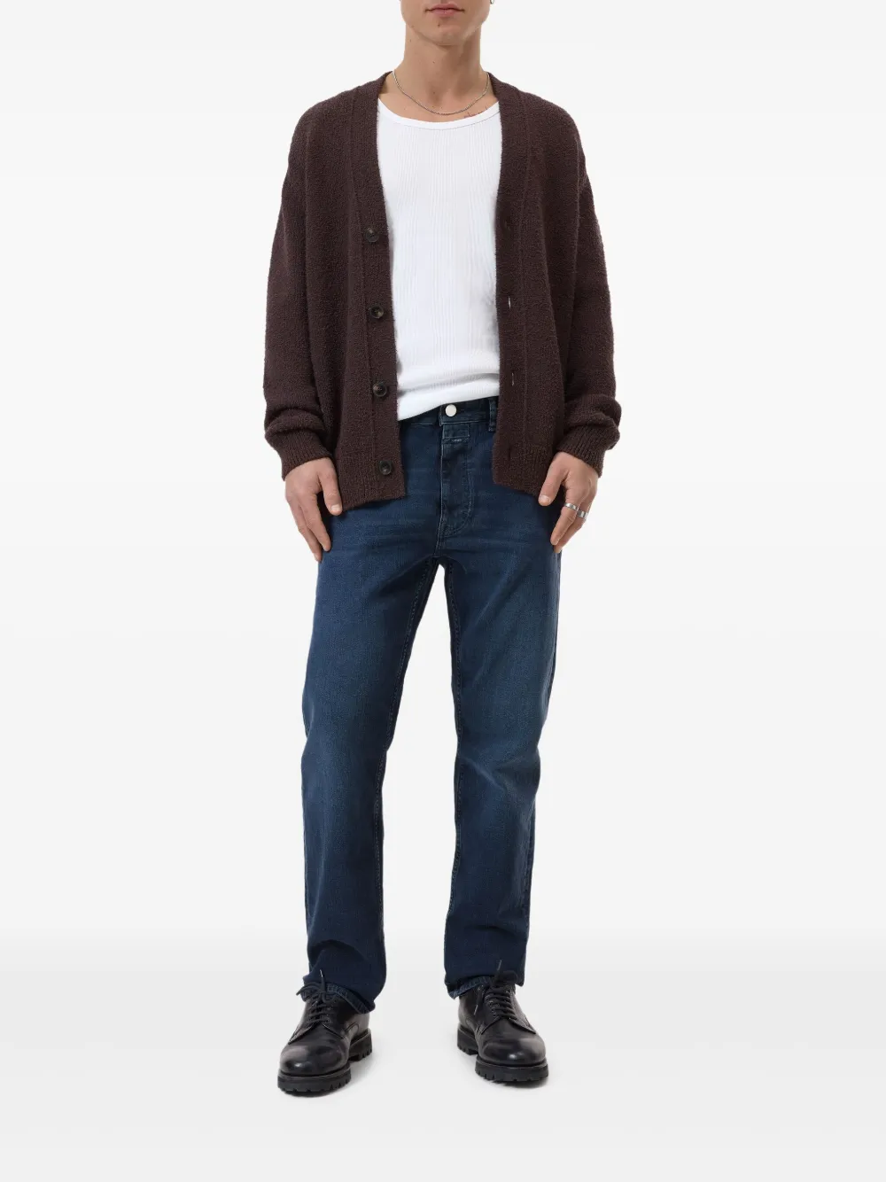 Closed button-up textured cardigan | Cardigans | Image 2