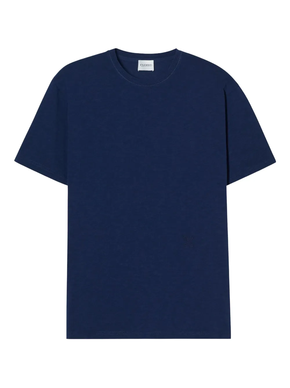 Closed T-shirt met ronde hals Blauw