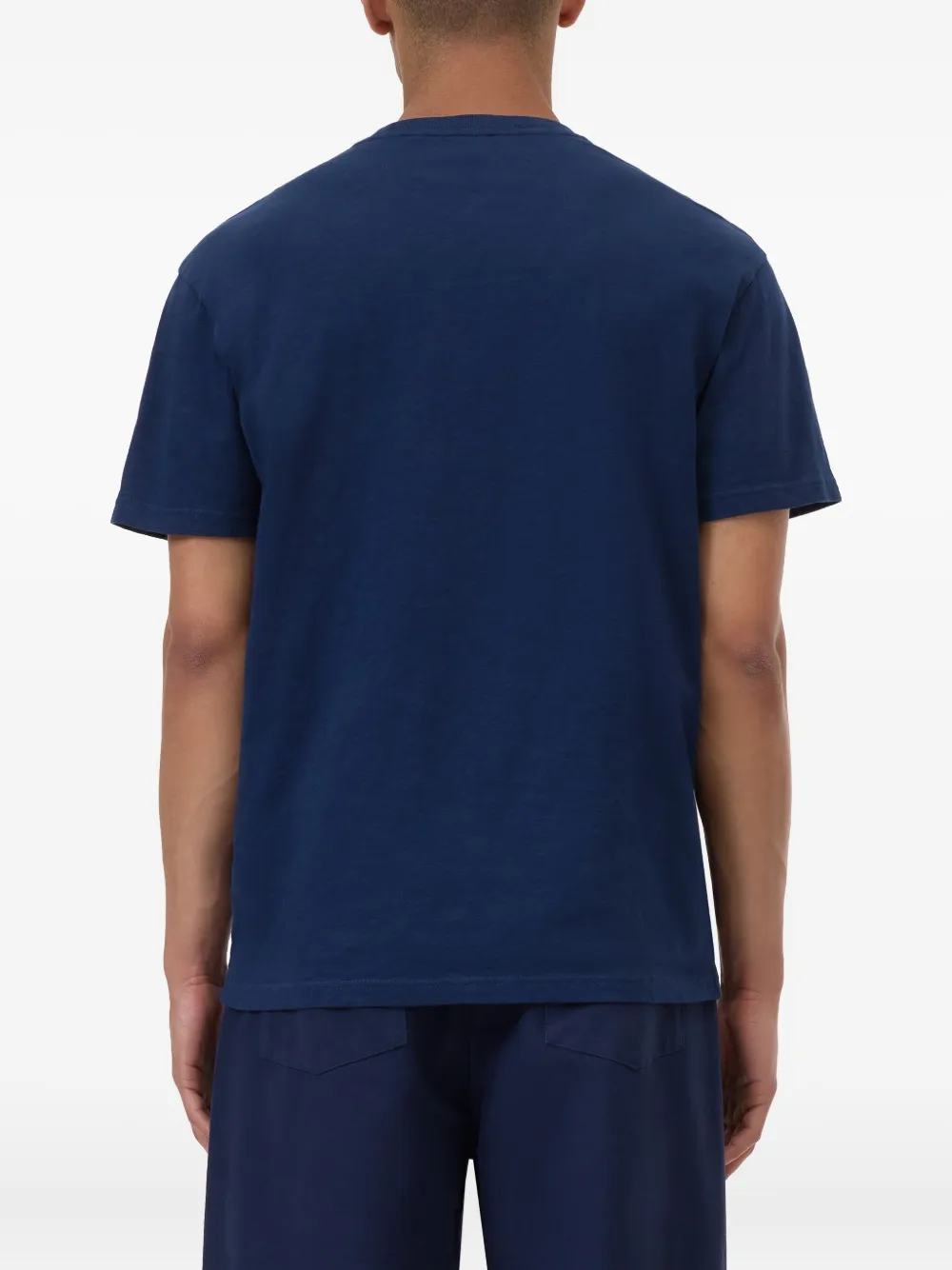 Closed T-shirt met ronde hals Blauw