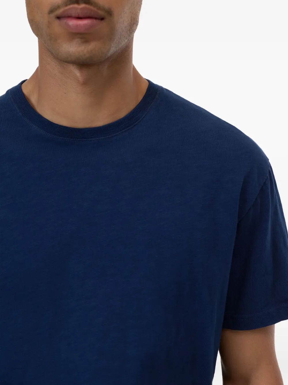 Closed T-shirt met ronde hals Blauw
