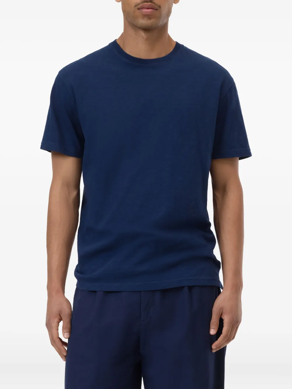 Closed T-shirt met ronde hals Blauw