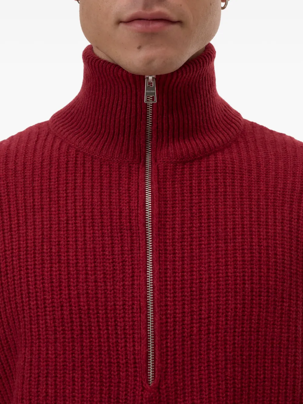 Closed Geribbelde trui Rood