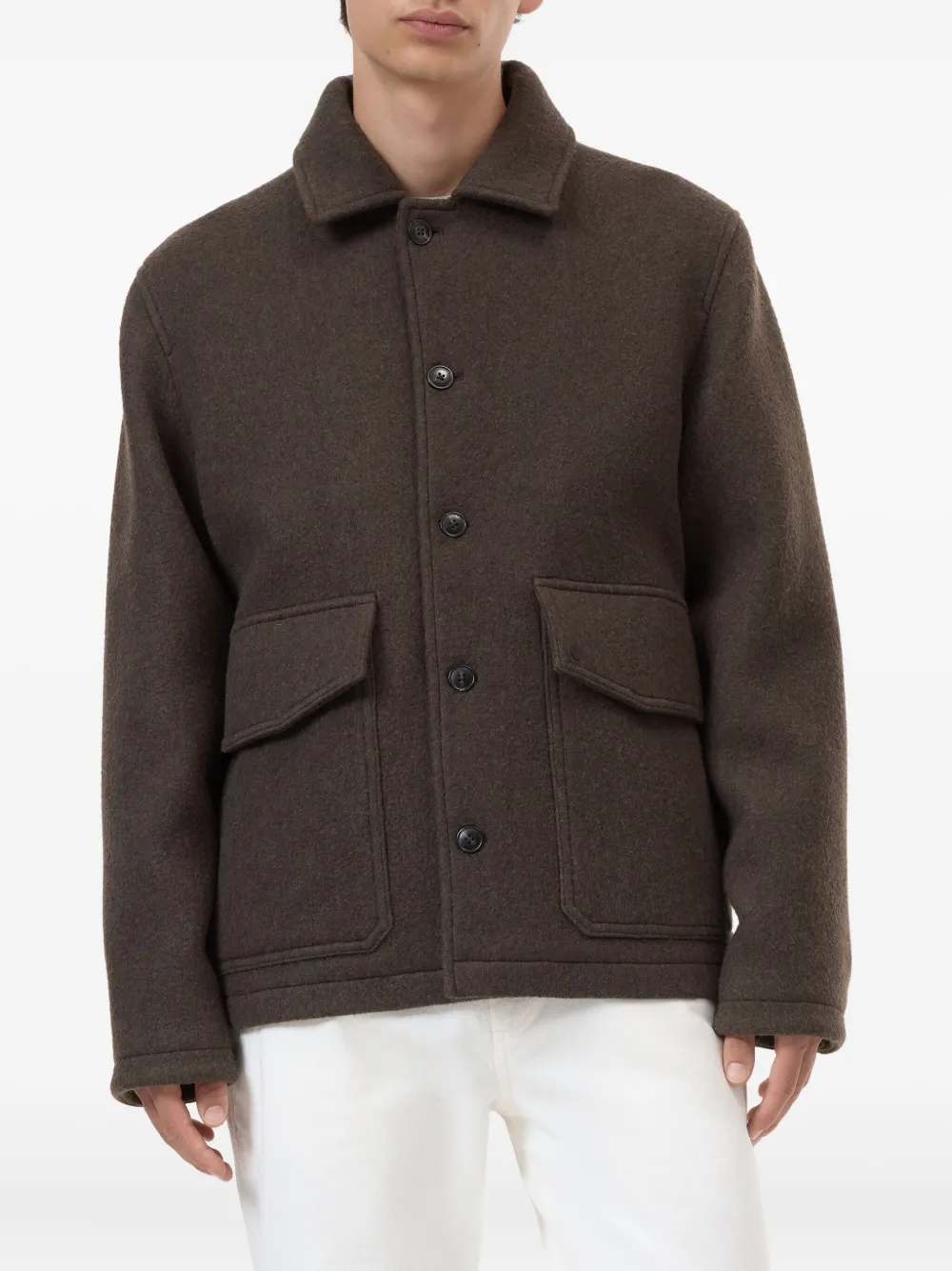 Closed Jack met dubbele zak Bruin