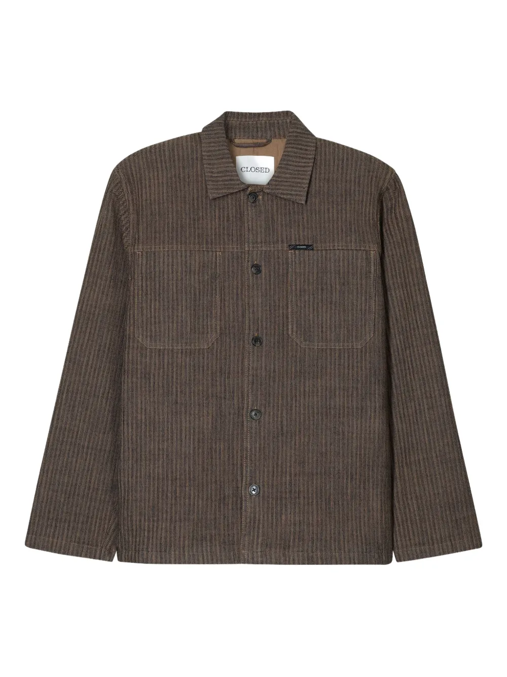 Closed Gestreept shirtjack Bruin