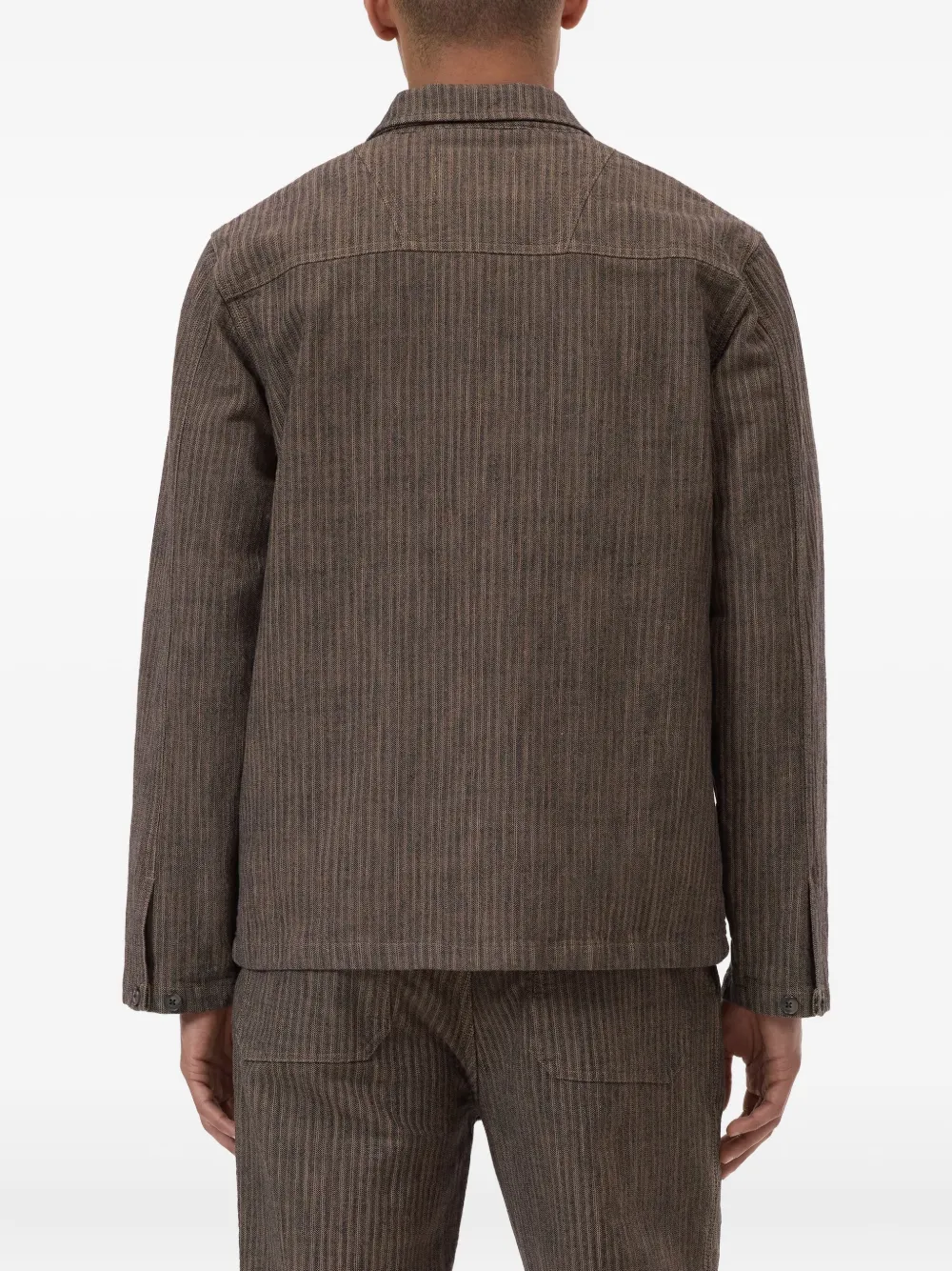 Closed Gestreept shirtjack Bruin