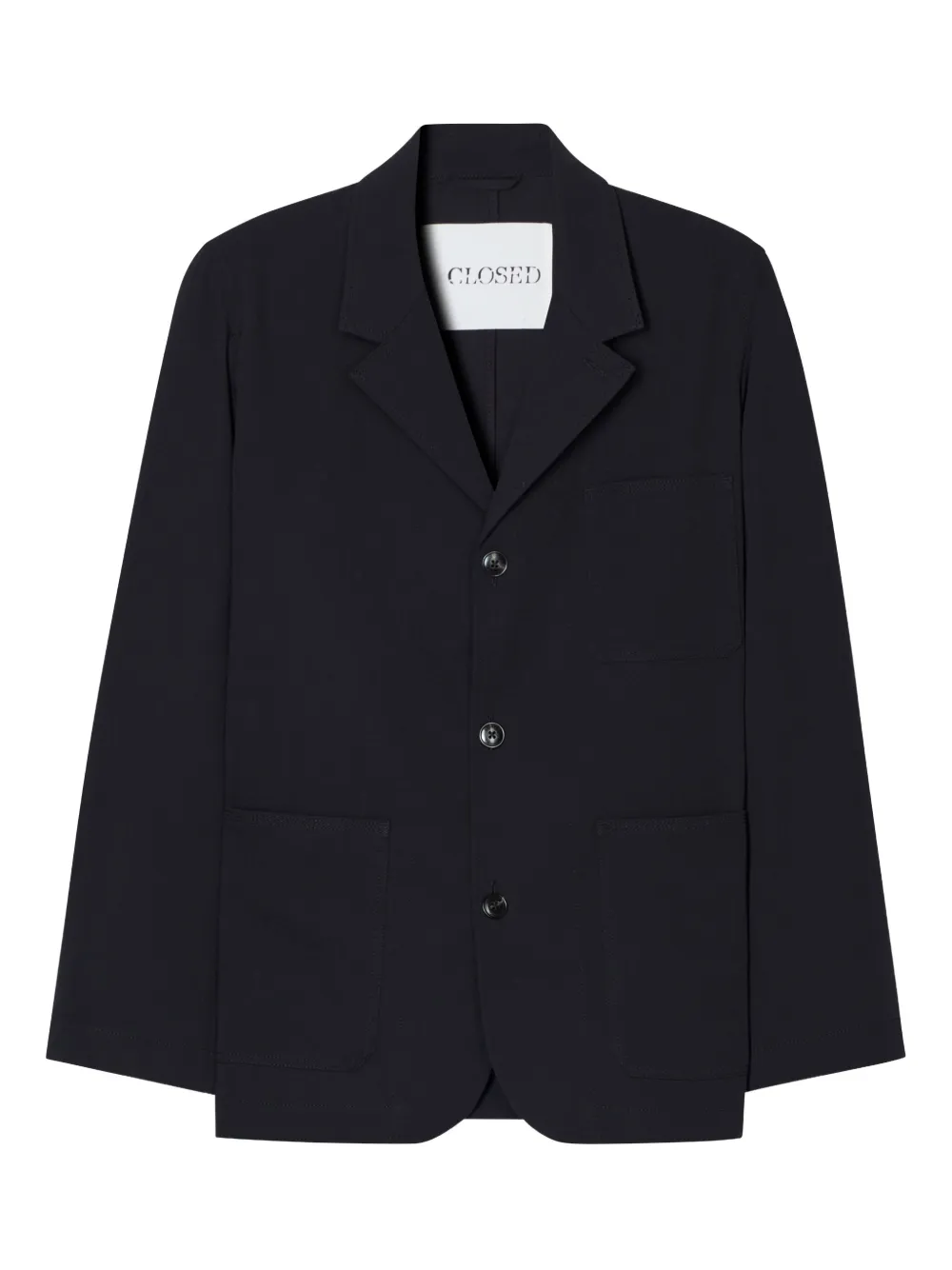 Closed Blazer met enkele rij knopen Zwart
