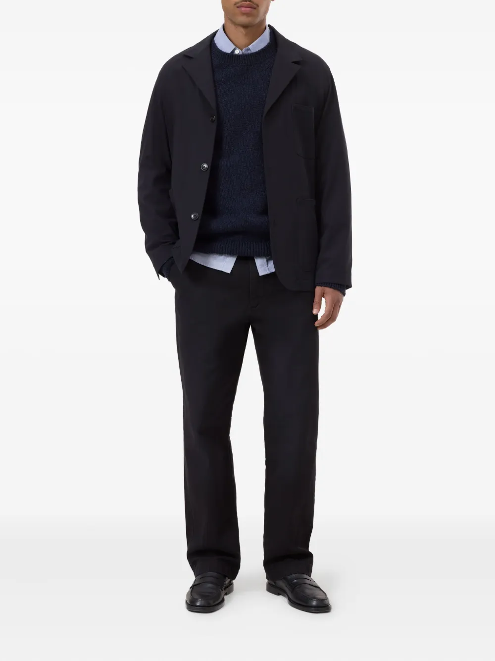 Closed Blazer met enkele rij knopen Zwart