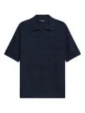 Theory linen-blend polo shirt - Blue