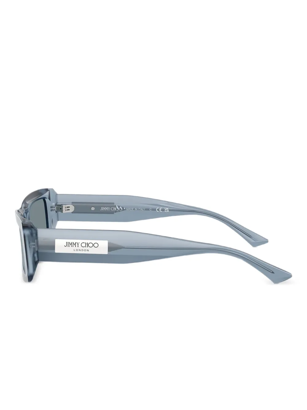 Jimmy Choo Eyewear Zonnebril met rechthoekig montuur Blauw