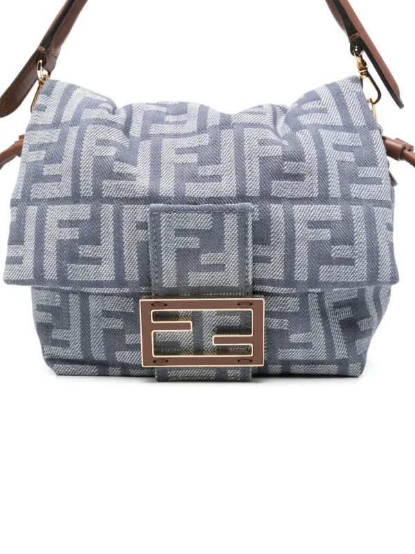 FENDI Mamma Baguette Bag | Blue | FARFETCH