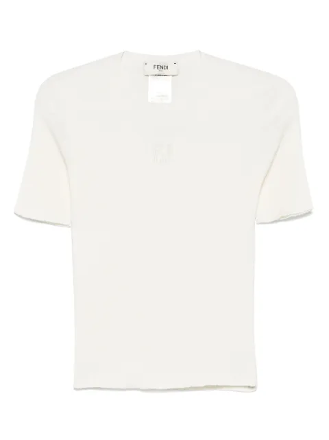 FENDI silk-cotton blend t-shirt