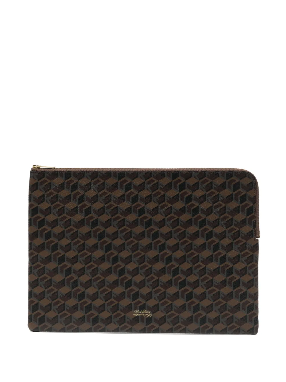Undercover Monogram Clutch Bag In Brown