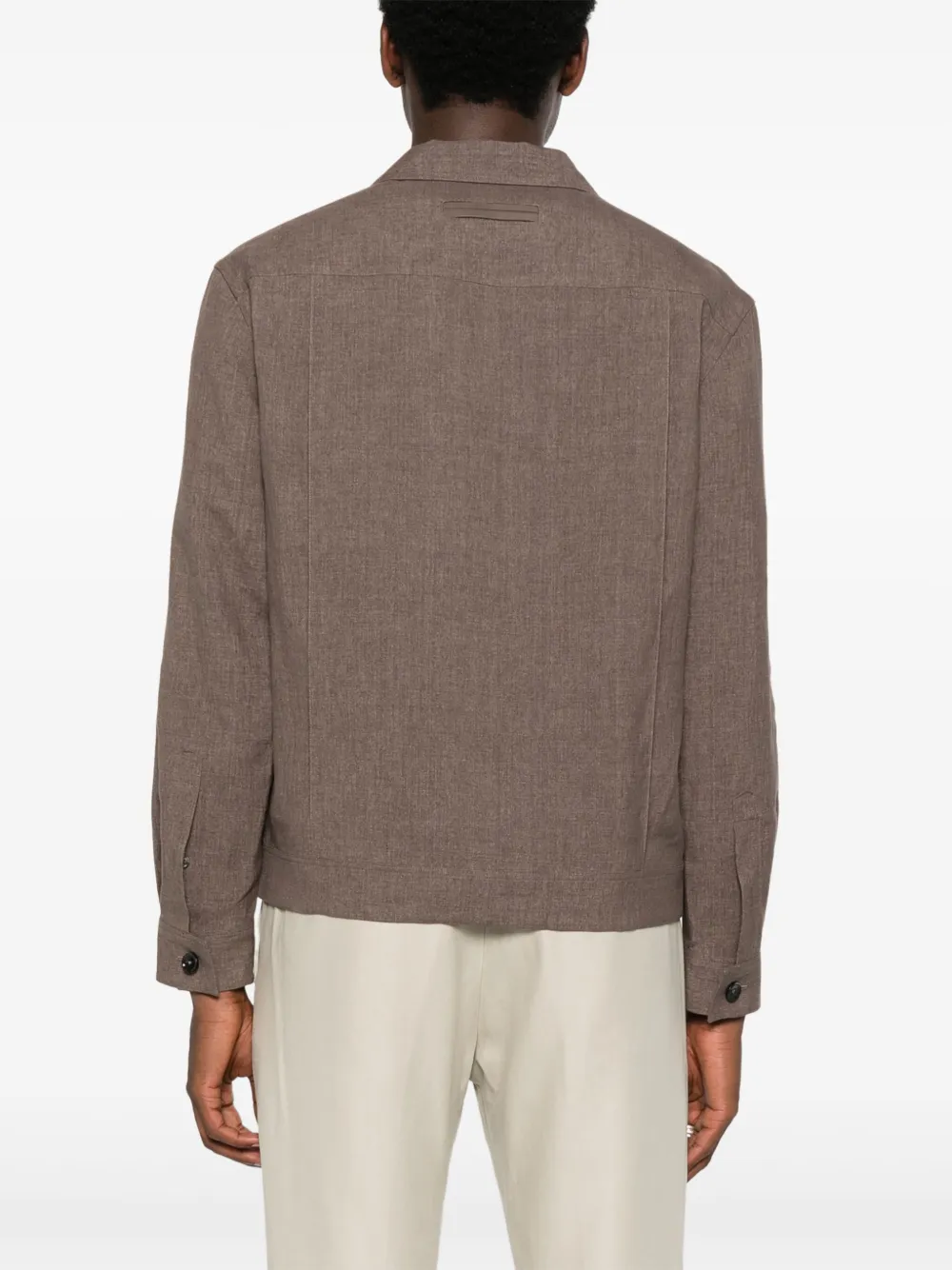 Zegna Linnen overhemd Bruin