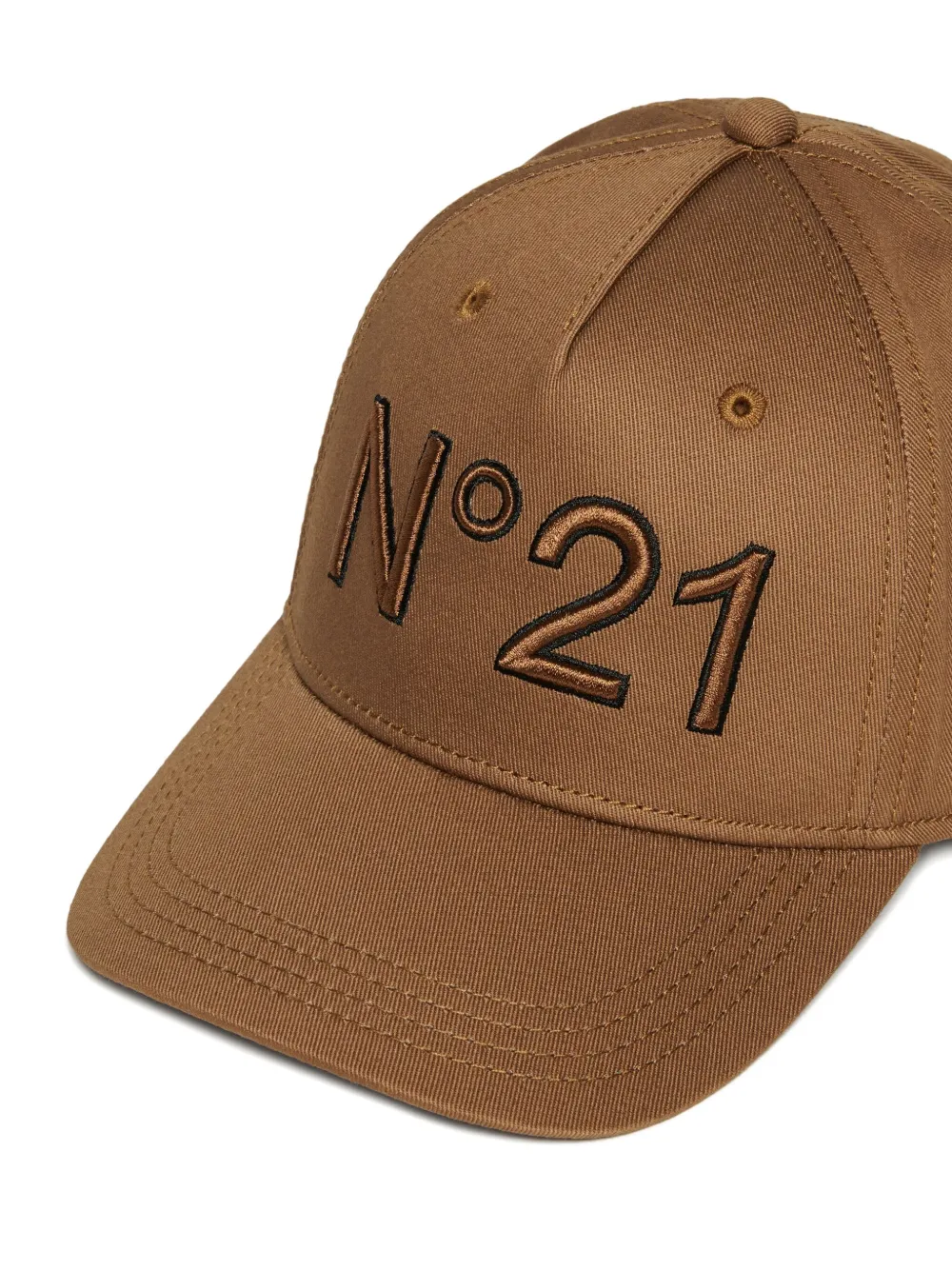 Nº21 Kids Honkbalpet met geborduurd logo Bruin