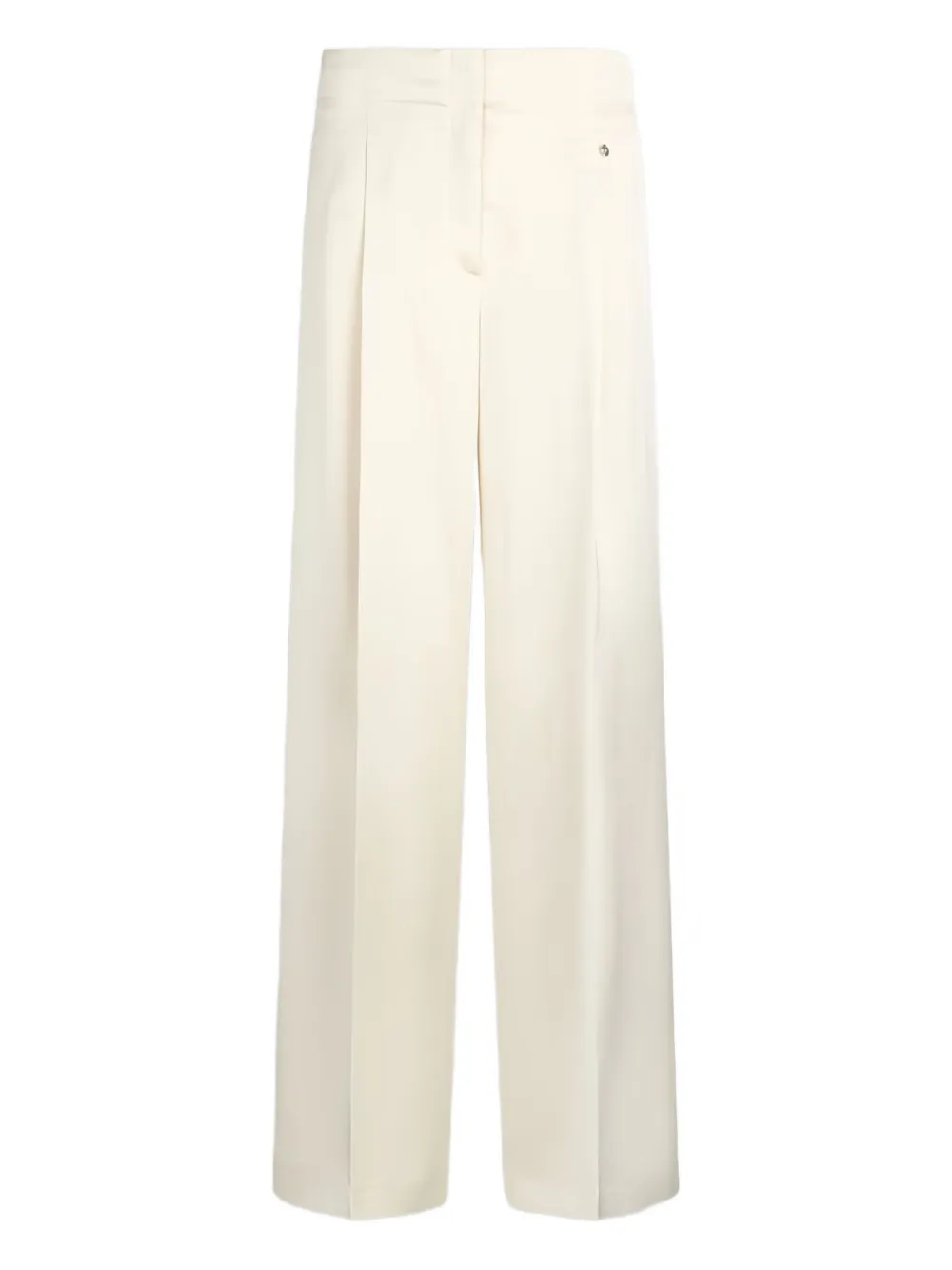Liu •jo Satin Palazzo Trousers In White