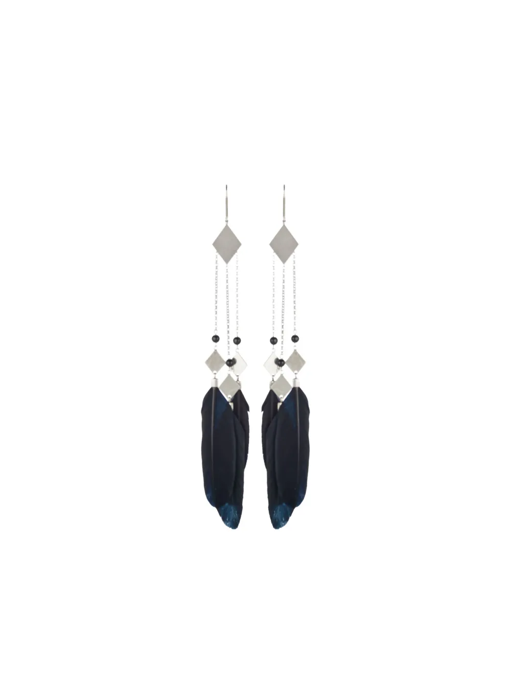 ISABEL MARANT feather earrings - Zwart