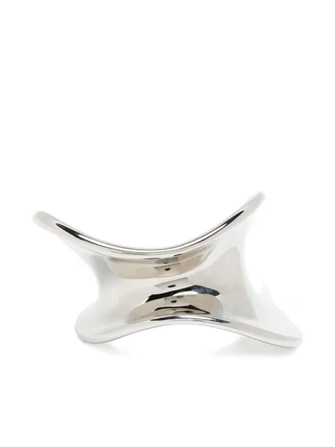 KHAITE curved brass bracelet