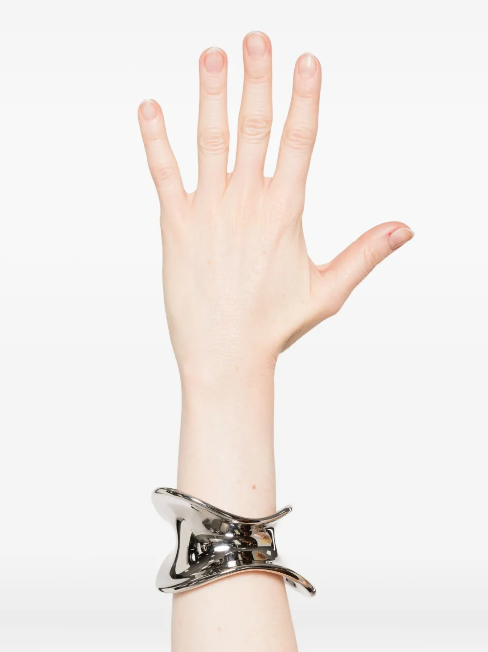 KHAITE Gewelfde messing polsband - Zilver