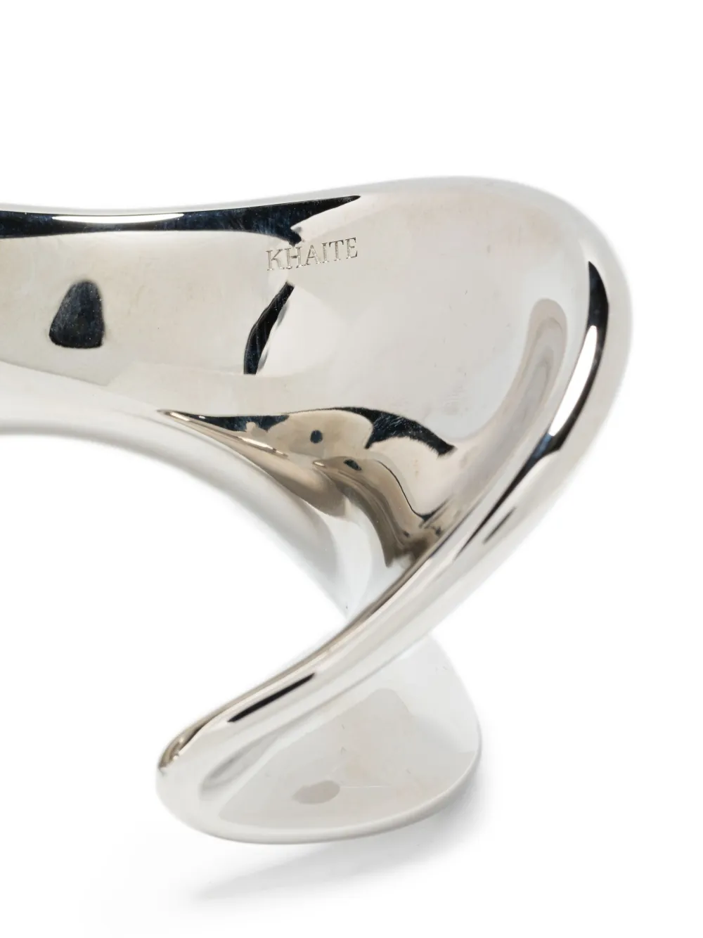 Khaite Curved Brass Bracelet In Metallic