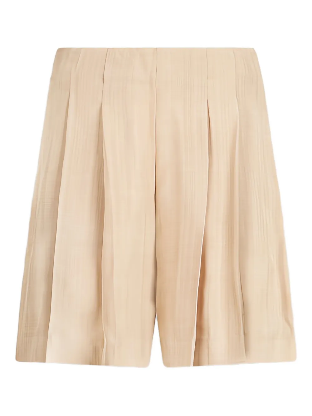 Liu •jo Pleated Shorts In Neutral