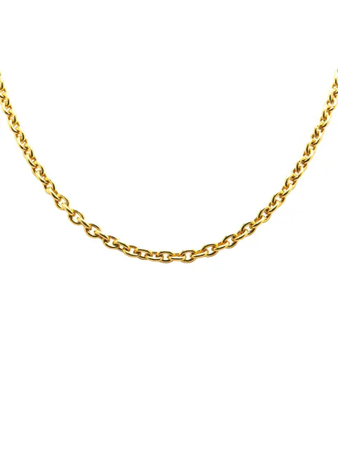 CHANEL Pre-Owned 1970-1980 Gold Plated CC Round Pendant Necklace costume necklace