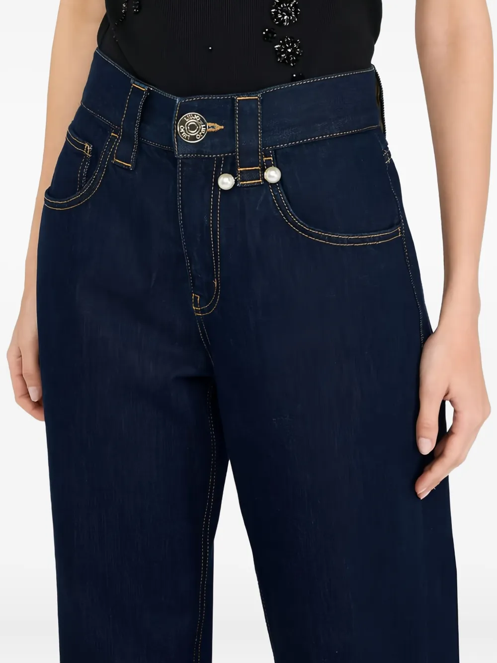 Liu •jo Appliqué Five-pocket Jeans In Blue