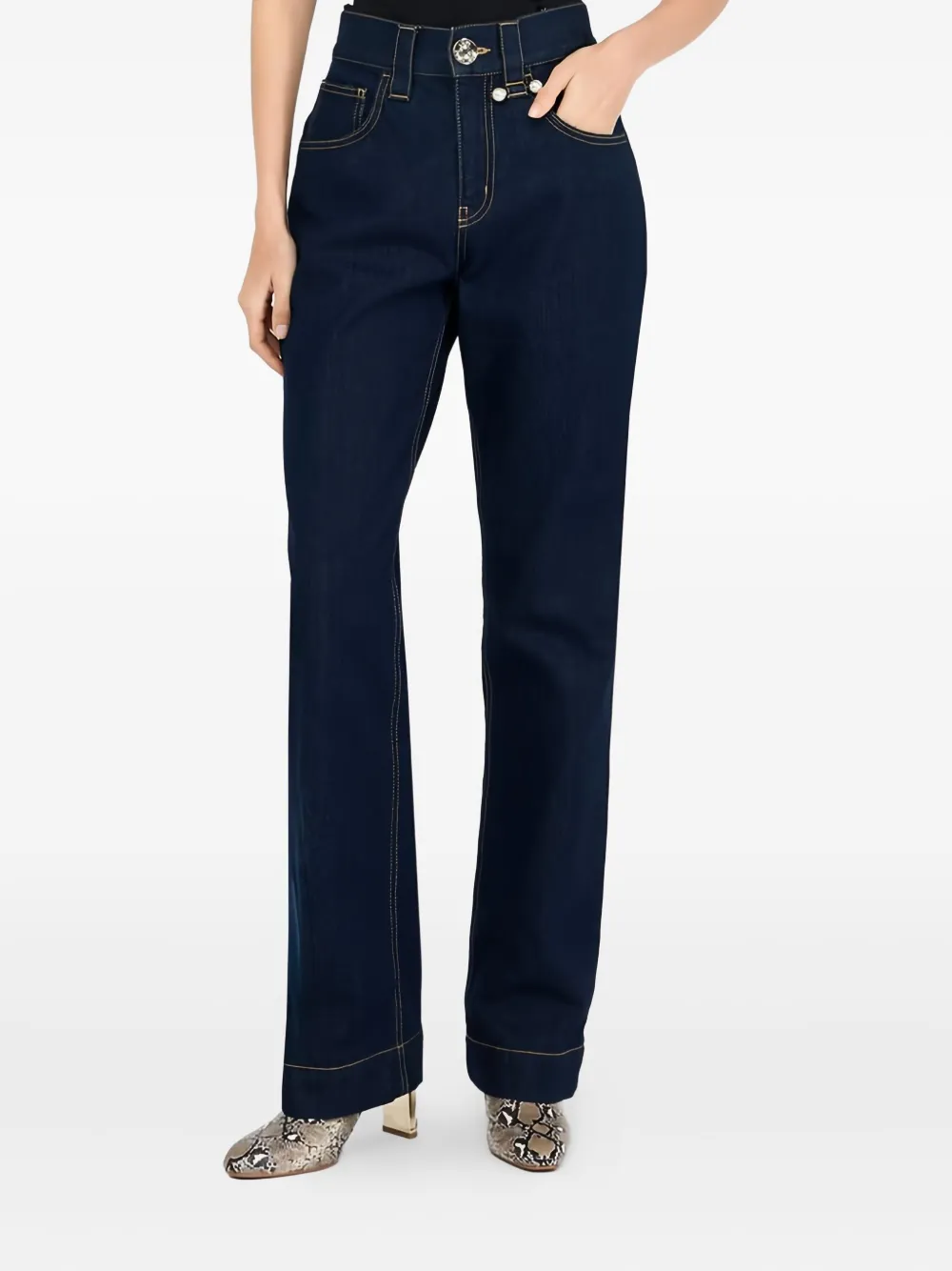 Liu •jo Appliqué Five-pocket Jeans In Blue