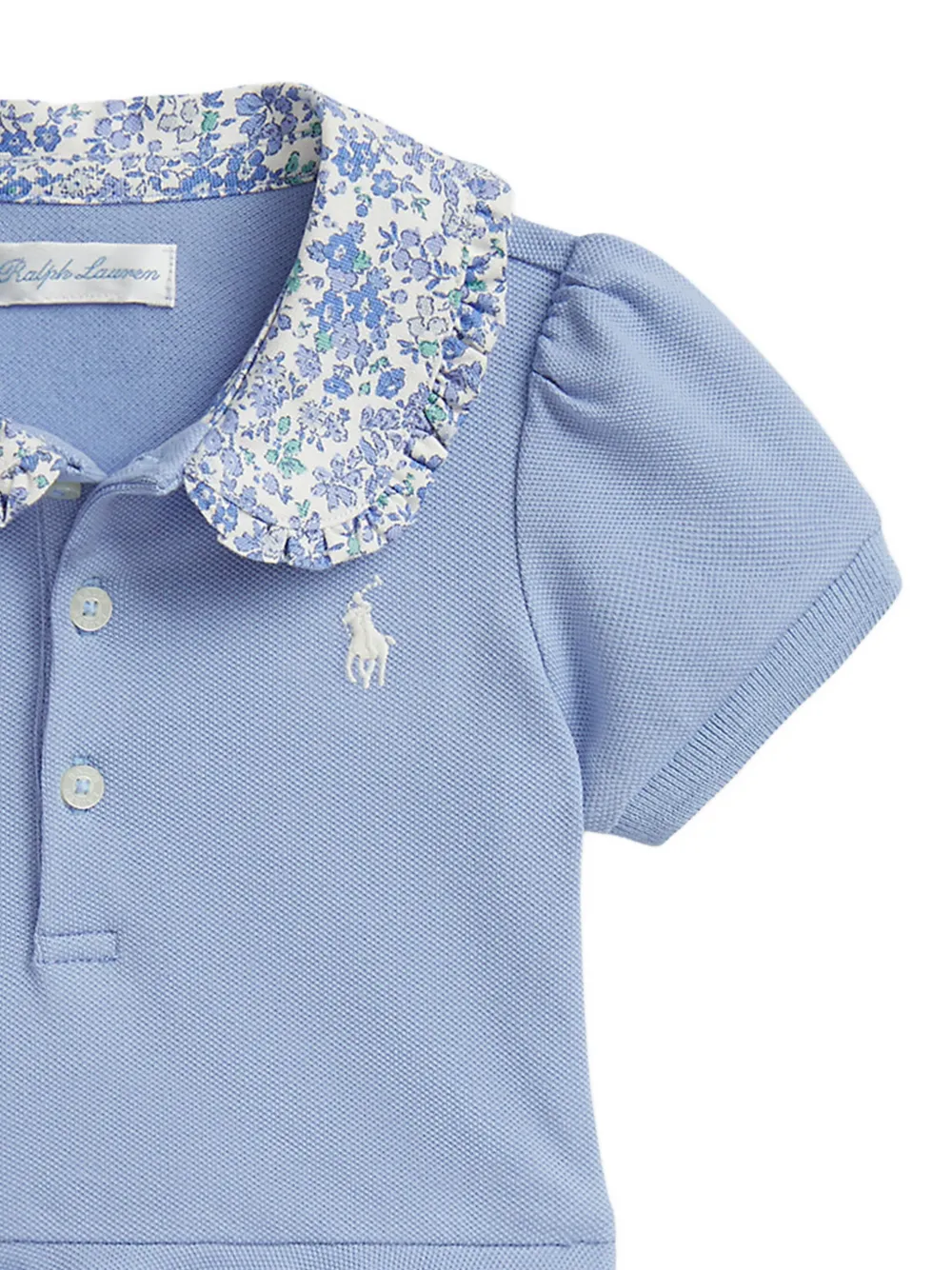 POLO RALPH LAUREN KIDS Romper met ruchekraag Blauw
