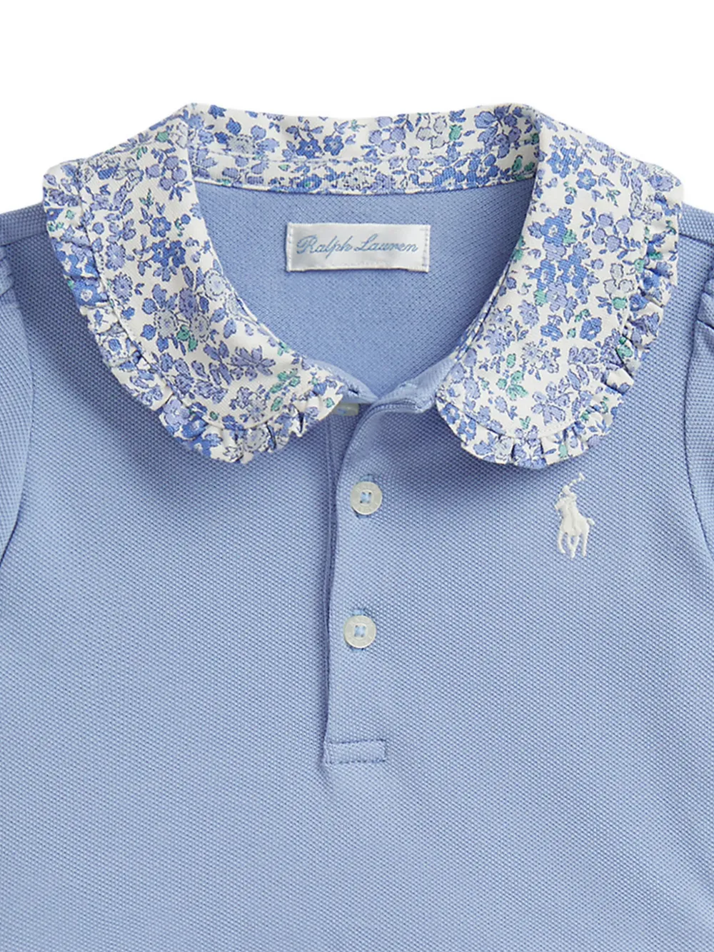 POLO RALPH LAUREN KIDS Romper met ruchekraag Blauw