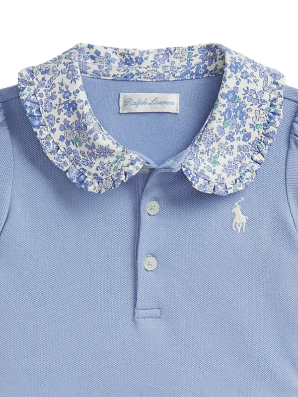 POLO RALPH LAUREN KIDS ruffled-collar Romper Blue FARFETCH PH