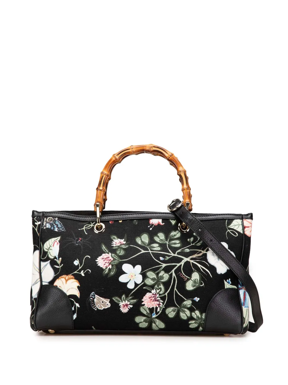 Gucci Pre-Owned 2000-2015 ミディアム キャンバス バンブー ショッパー フローラ ナイト サッチェルバッグ - Gucci Pre-Owned 2000-2015 ミディアム キャンバス バンブー ショッパー フローラ ナイト サッチェルバッグ -