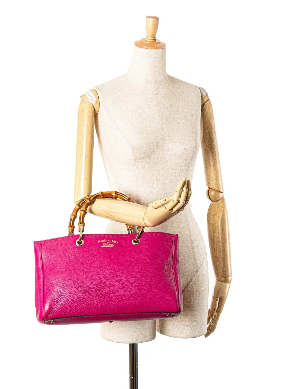 Gucci Pre-Owned 2016-2024 Medium Calfskin Bamboo Shopper satchel | Pre-Owned | Image 2