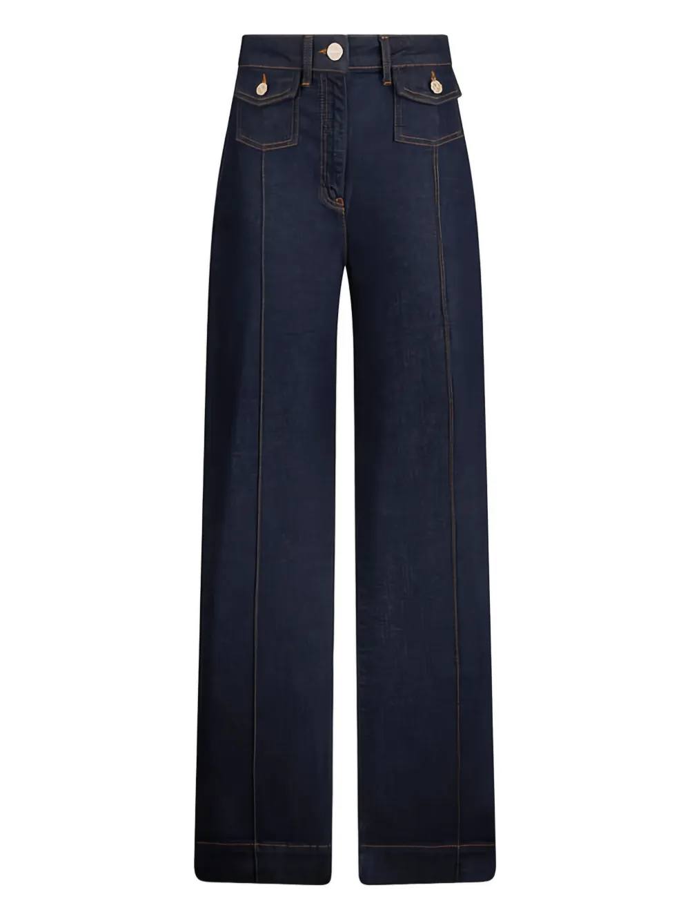Liu •jo Flap Pocket Flared Jeans In Blue